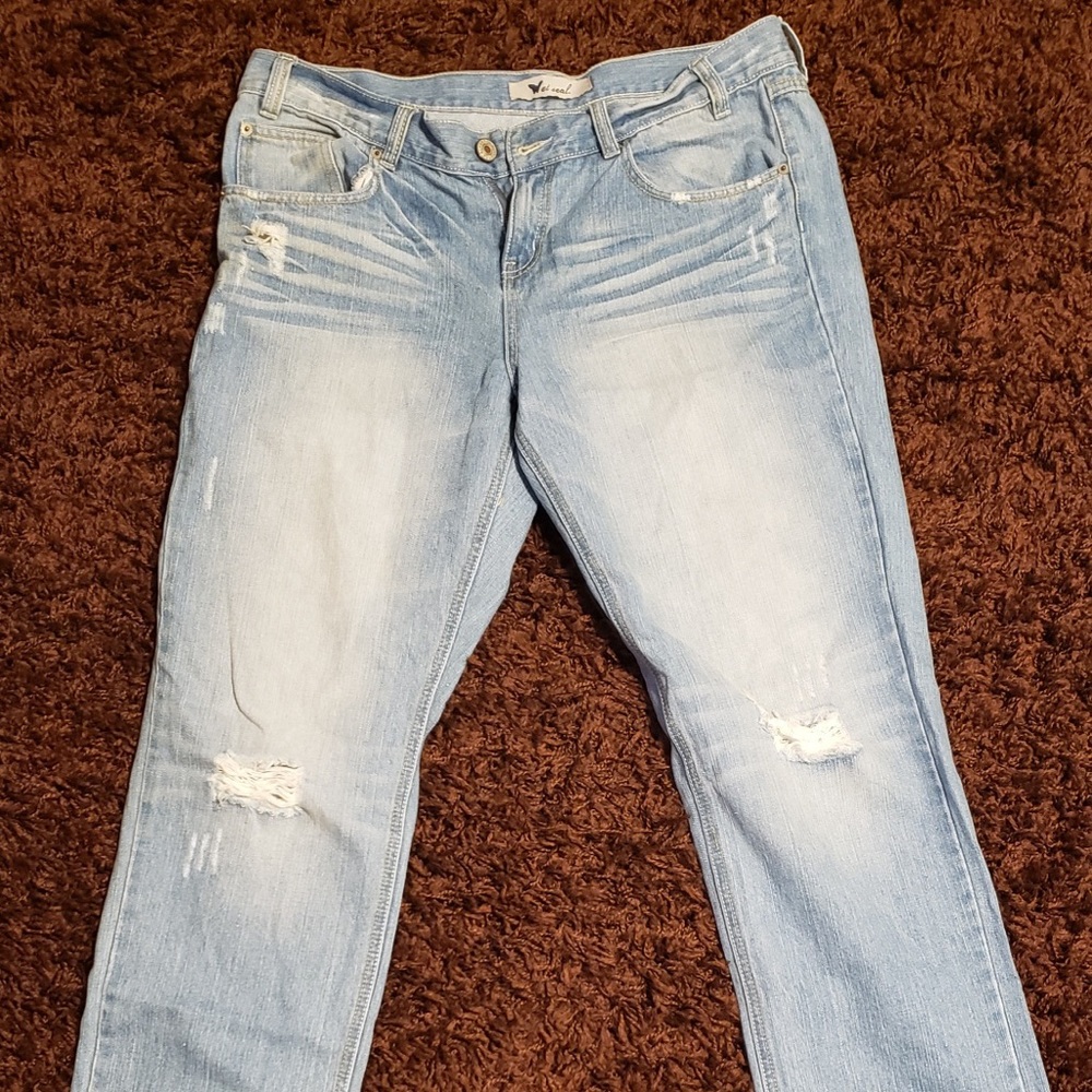 Wet seal distressed jeans
